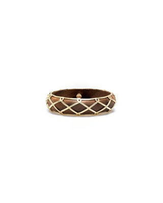 Capucine De Wulf Bracelets Capucine De Wulf Earth Goddess Hinged Bangle - Teak