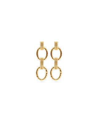 Capucine De Wulf Earrings Capucine De Wulf Cleopatra Regal Double Link Earrings - Gold