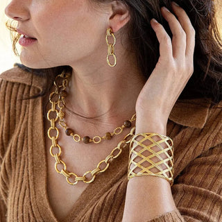 Capucine De Wulf Necklaces Capucine De Wulf Cleopatra Regal Link Necklace 16" +2" - Gold