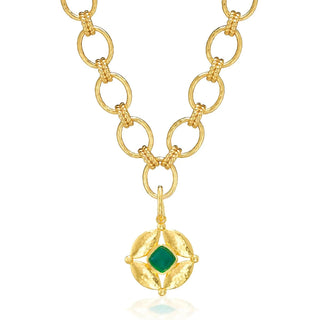 Capucine De Wulf Mystic Eye Double Sided Pendant - Blue Labradorite/Green Onyx