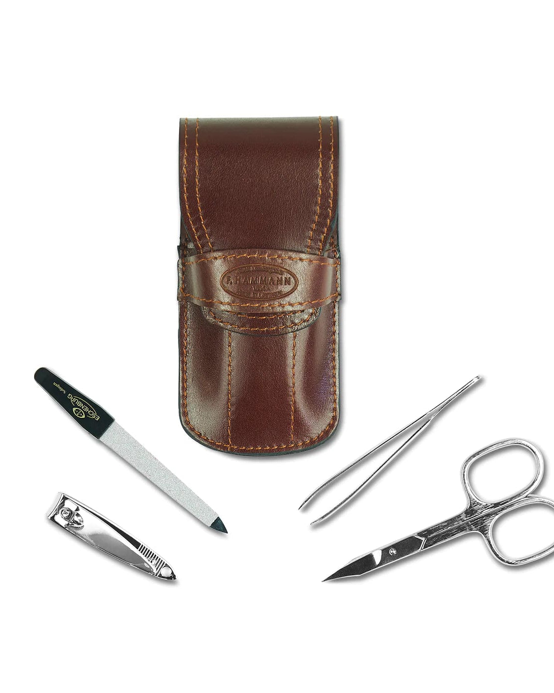 Caswell-Massey Men's Accessories F. Hammann 4-pc Manicure Set w/ Leather Case