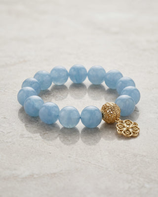 Clara Williams Victoire Aquamarine Stretch Bracelet