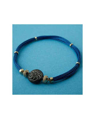 Clara Williams Necklaces Clara Williams Aspen Leather Sapphire Blue Necklace