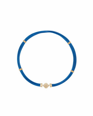 Clara Williams Necklaces Clara Williams Aspen Leather Sapphire Blue Necklace