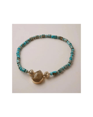 Clara Williams Necklaces Clara Williams Imperial Jasper Barrel & Rondelle Necklace