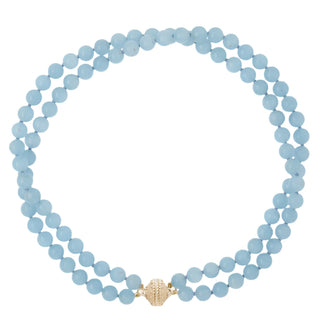 Clara Williams Necklaces Clara Williams Victoire Aquamarine 8mm Double Strand Necklace