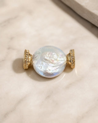 Clara Williams Freshwater Pearl Flat Baroque Centerpiece