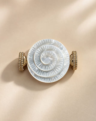 Clara Williams Mother of Pearl Spiral Centerpiece