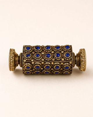 Clara Williams Tibetan Treasure Lapis Inlay Centerpiece