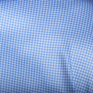 Collars & Co Blue Houndstooth Polo