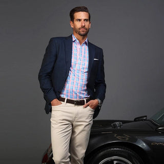 Collars & Co. Blue/Pink Polo