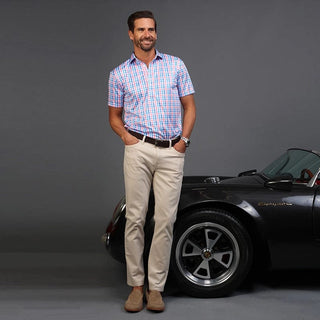 Collars & Co. Blue/Pink Polo