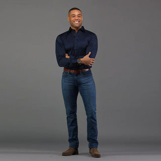 Collars & Co. - Long Sleeve Polo Navy