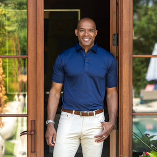 Collars & Co. Navy Featherweight Polo