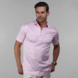 Collars & Co. Pink Houndstooth Polo