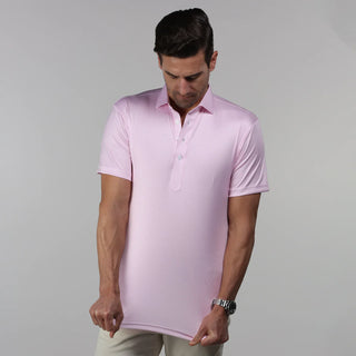 Collars & Co. Pink Houndstooth Polo