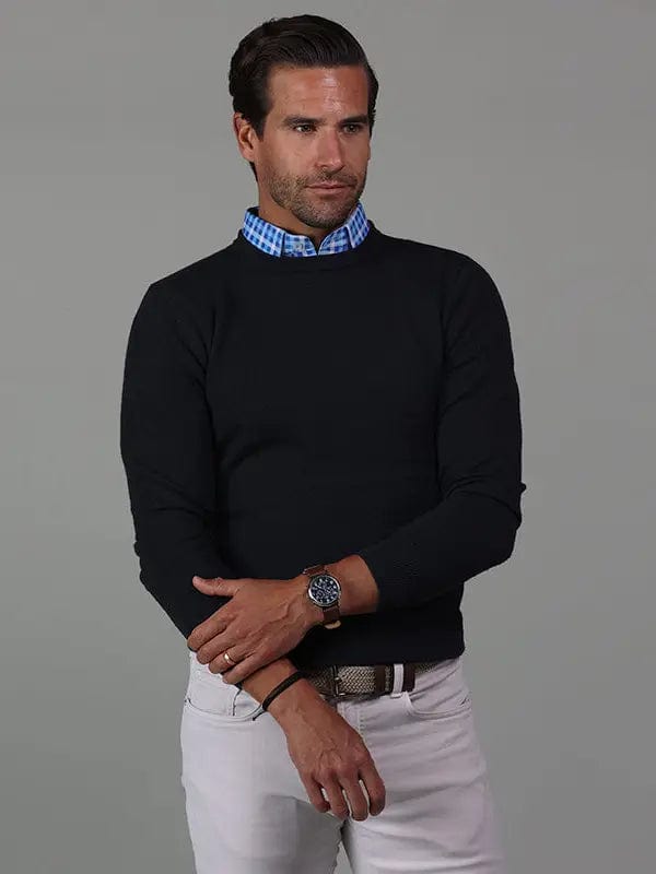 Collars & Co. Men's Polos Collars & Co -Polo - Laguna Blue Check
