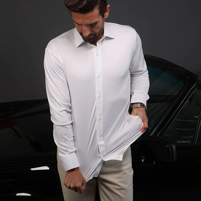 Collars & Co. Men's Polos Collars & Co. Quattro Flex L/S Full Button Shirt