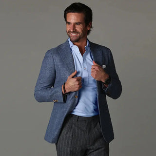 Collars & Co. Sky Blue Semi Polo Shirt Collars & Co.