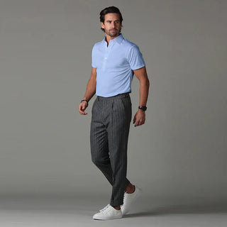 Collars & Co. Sky Blue Semi Polo Shirt Collars & Co.