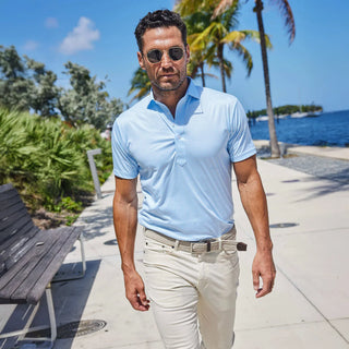 Collars & Co. Vantage Lt Blue Polo