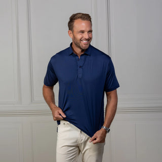 Collars & Co. Navy Featherweight Polo