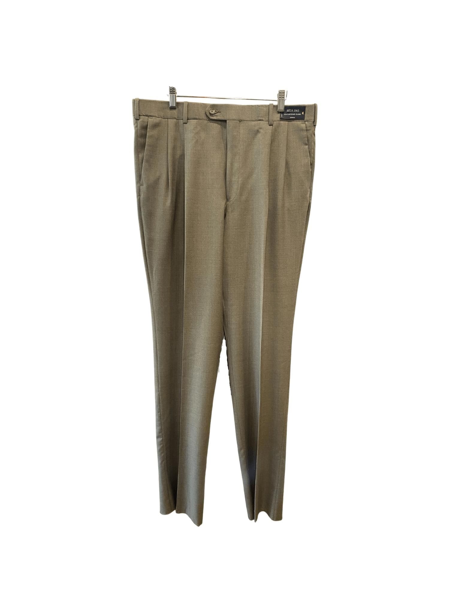 Coppley Men's Pants Taupe Grey / 36 Coppley Pleated Dress Trousers