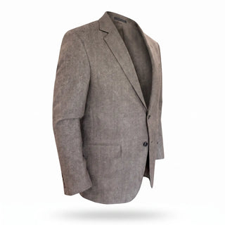 Coppley brown herringbone sport coat, side view on white background