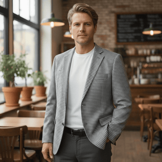 Coppley Grey Houndstooth Sport Coat