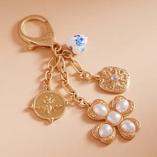 Pearl Clover Bag Charm
