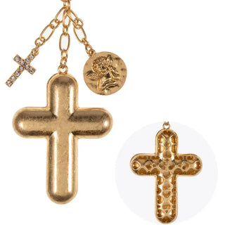 Reversible Cross Bag Charm