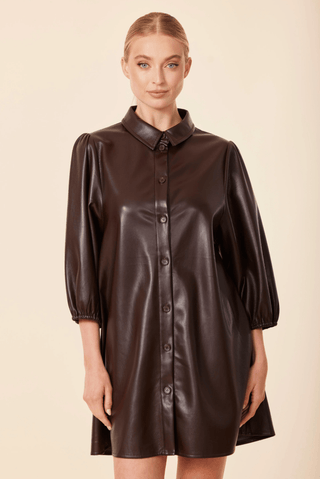 Dolce Cabo Vegan Leather Tunic Dress