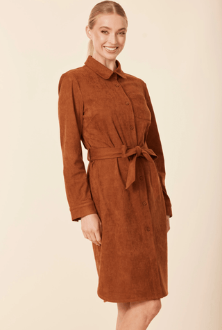 Dolce Cabo Faux Suede Belted Dress