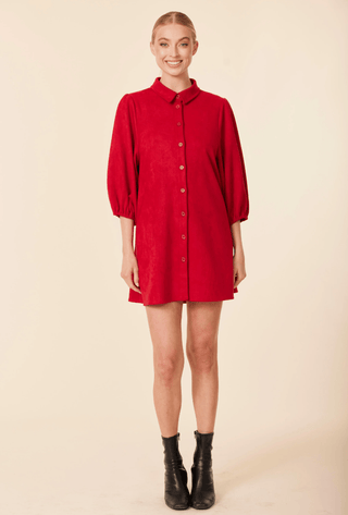 Dolce Cabo Faux Suede Exagerated Sleeve Dress