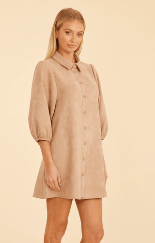 Dolce Cabo Faux Suede Exagerated Sleeve Dress