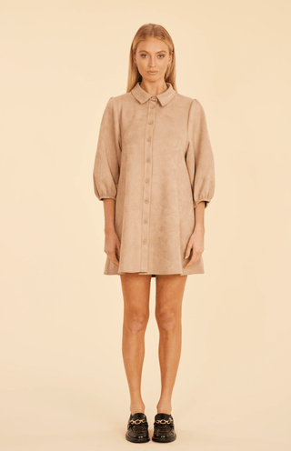 Dolce Cabo Faux Suede Exagerated Sleeve Dress