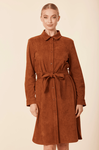 Dolce Cabo Faux Suede Belted Dress