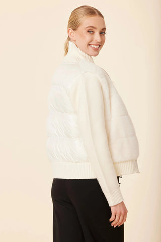 Dolce Cabo Puff Back Jacket w/ Vegan Leather Trim