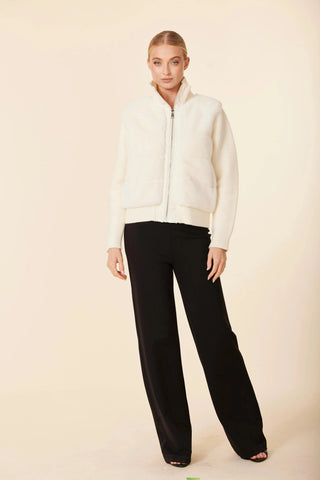 Dolce Cabo Puff Back Jacket w/ Vegan Leather Trim