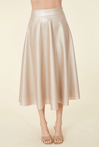 Dolce Cabo Vegan Leather Perforated Skirt - Planters Exchange