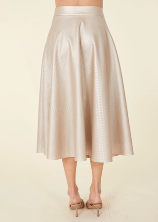 Dolce Cabo Vegan Leather Perforated Skirt - Planters Exchange