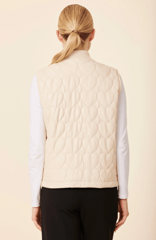Dolce Cabo Vegan Leather Quilted Heart Vest