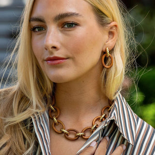 Capucine De Wulf Earth Goddess Link Drop Earrings