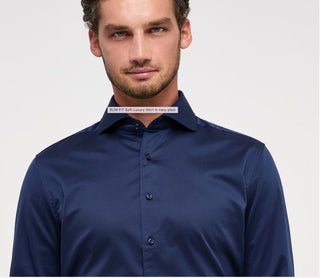 Eterna Men's Dress Shirts Eterna Uni Twill Shirt - Navy