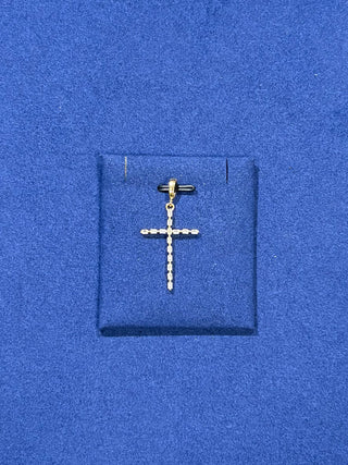Delicate Cross w/ Emerald Cut CZ Charm