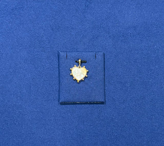 Mother of Pearl Studded Heart Charm