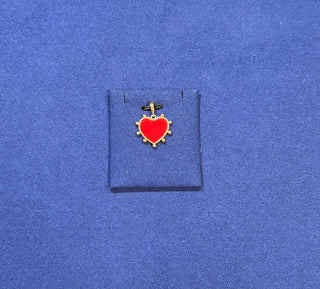 Red Studded Heart Charm