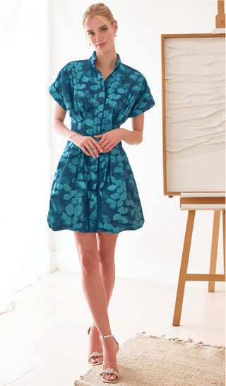 Finley James Bubble Dress Wedding Guest Jacquard - Planters Exchange