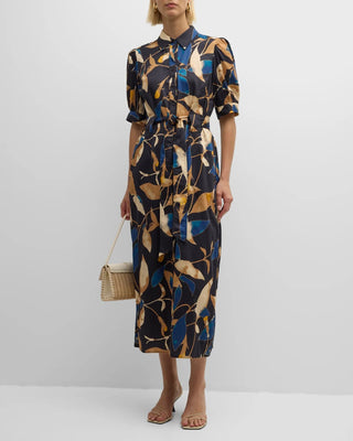 Finley Shirts Women's Dresses Black/Navy/Gold / XS Finley Harper Floral Column Midi Dress