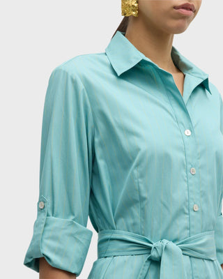 Finley Shirts Women's Dresses Finley Laine Striped Side-Slit Midi Shirtdress
